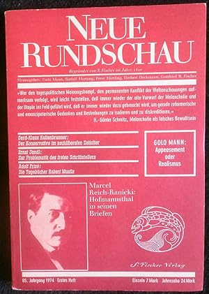 Imagen del vendedor de Neue Rundschau 85. Jahrgang 1974 ; Erstes Heft a la venta por ANTIQUARIAT Franke BRUDDENBOOKS