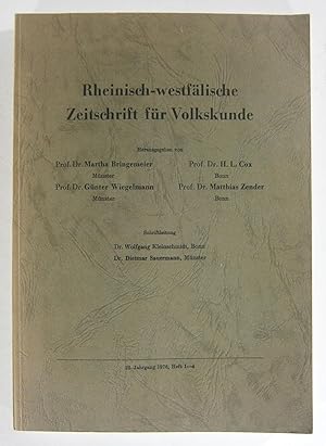 Immagine del venditore per Rheinisch-westflische Zeitschrift fr Volkskunde. Schriftleitung: Wolfgang Kleinschmidt und Dietmar Sauermann. Band XXII. 22. Jahrgang, Heft 1-4. venduto da Brbel Hoffmann