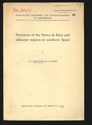 Structure of the Sierra de Baza and adjacent regions in southern Spain. Reprinted from: Proceedin...