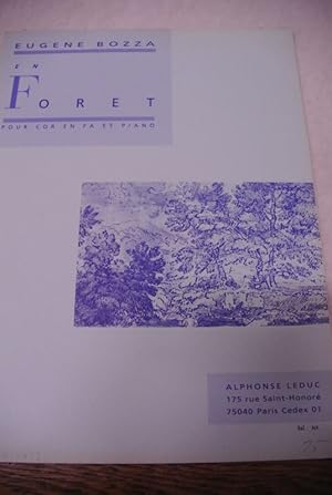 Bild des Verkufers fr En Foret pour Cor en Fa et Piano.Op. 40 zum Verkauf von Antiquariat Bookfarm