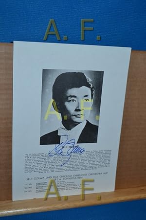 Autogramm von Seiji Ozawa / Signiert auf Blatt