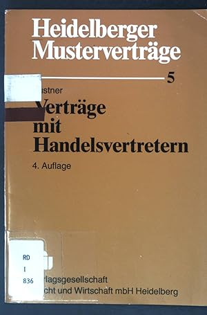 Seller image for Vertrge mit Handelsvertretern. Heidelberger Mustervertrge ; H. 5 for sale by books4less (Versandantiquariat Petra Gros GmbH & Co. KG)