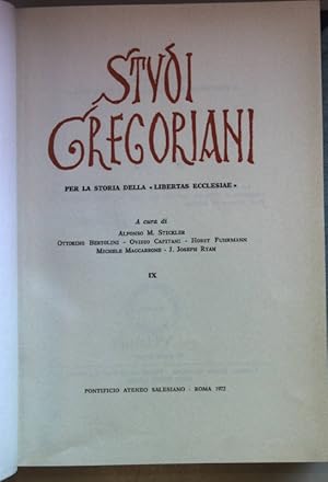 Studi gregoriani: per la storia della "libertas ecclesiae" (NUMMERIERTES und SIGNIERTES EXEMPLAR)