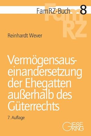 Seller image for Vermgensauseinandersetzung der Ehegatten auerhalb des Gterrechts for sale by Rheinberg-Buch Andreas Meier eK