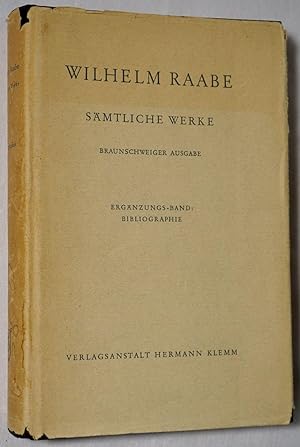 Seller image for Smtliche Werke.Braunschweiger Ausgabe.Ergenzungs Band Bibliographie. for sale by Stammerjohann/Birgitta Meise