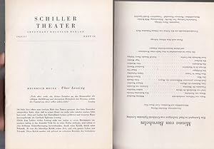 Minna von Barnhelm. Spielzeit 1956 / 1957. Heft 64. Programmheft des SchillerTheaters Berlin. Ins...