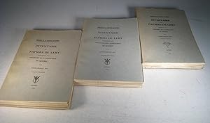 Inventaire des papiers de Lery conservés aux Archives de la Province de Québec. 3 Volumes