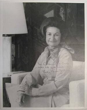 An Oversized Lady Bird Johnson Signed Photograph