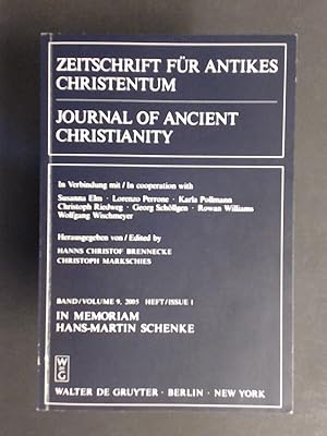 Seller image for Zeitschrift fr Antikes Christentum./ Journal of ancient Christianity. In Verbindung mit S. Elm, L. Perrone u. a. Band/ Volume 9, 2005. for sale by Wissenschaftliches Antiquariat Zorn