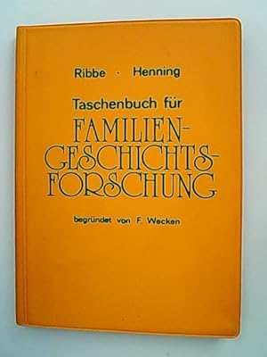 Immagine del venditore per Taschenbuch fr Familiengeschichtsforschung. venduto da Antiquariat Bookfarm