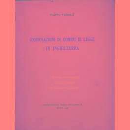 Image du vendeur pour Osservazioni di uomini di legge in Inghilterra mis en vente par Libreria Antiquaria Giulio Cesare di Daniele Corradi