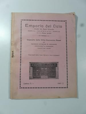 Emporio del ciclo. Roma. Deposito della Ditta Domenico Rossi per forniture complete di velocipedi...