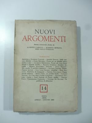 Nuovi Argomenti, nuova serie, aprile-giugno 1969