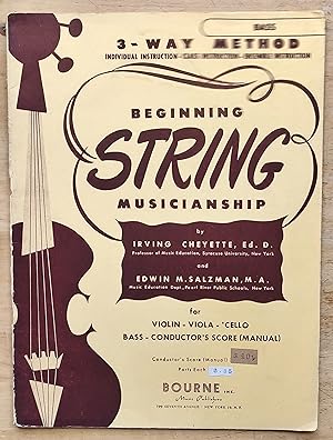 Beginning String Musicianship for Violin - Viola - 'Cello - Bass - Conductor's Score (Manual)