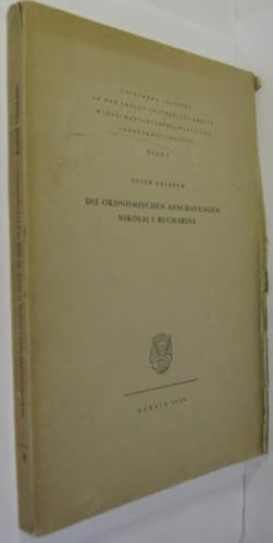 Bild des Verkufers fr Die konomischen Anschauungen Nikolaj I. Bucharins. zum Verkauf von Rotes Antiquariat