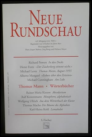 Bild des Verkufers fr Neue Rundschau 116 Jahrgang 2005/2: Thomas Mann zum Verkauf von ANTIQUARIAT Franke BRUDDENBOOKS
