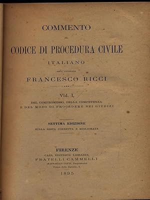 Commento al codice di procedura civile italiano 4vv