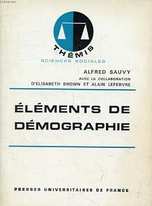 Seller image for ELEMENTS DE DEMOGRAPHIE (Thmis) for sale by Le-Livre