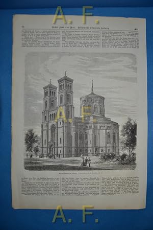 Die neue Thomaskirche in Berlin. Originalzeichnung von G. Theuerkauf. // Druck nach einem Holzsch...