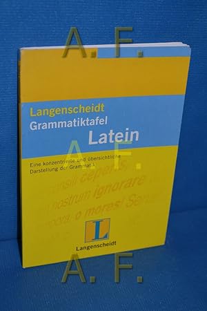 Langenscheidts Grammatiktafel, Teil: Latein.