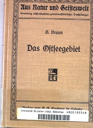 Imagen del vendedor de Das Ostseegebiet. Aus Natur und Geisteswelt. Band 367. a la venta por books4less (Versandantiquariat Petra Gros GmbH & Co. KG)