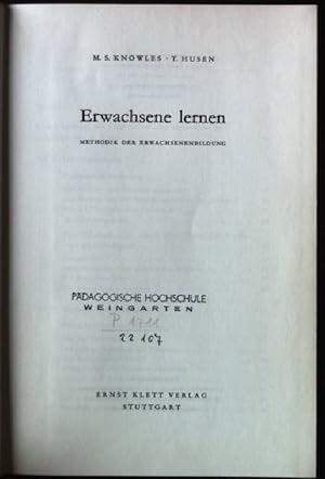 Bild des Verkufers fr Erwachsene lernen, Methodik der Erwachsenenbildung zum Verkauf von books4less (Versandantiquariat Petra Gros GmbH & Co. KG)