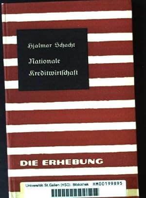 Imagen del vendedor de Nationale Kreditwirtschaft a la venta por books4less (Versandantiquariat Petra Gros GmbH & Co. KG)