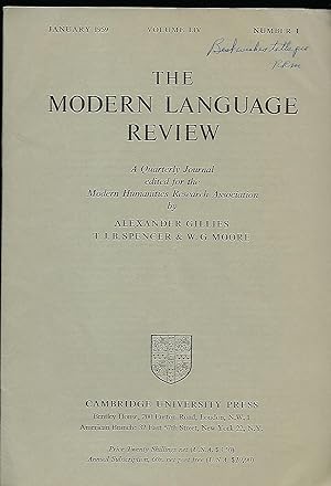 Imagen del vendedor de SHELLEY'S COPY OF DIOGENES LAERTIUS. In "the Modern Language Review." a la venta por Antic Hay Books