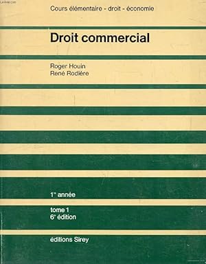 Seller image for DROIT COMMERCIAL, 1re ANNEE for sale by Le-Livre