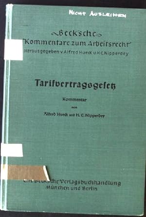 Imagen del vendedor de Tarifvertragsgesetz mit Durchfhrungs- und Nebenvorschriften, Kommentar a la venta por books4less (Versandantiquariat Petra Gros GmbH & Co. KG)