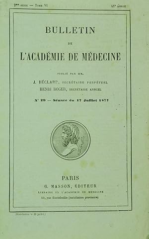 Charbon et septicémie. In : Bulletin de l'Académie de médecine (Paris, G. Masson), 1877, 2ème sér...