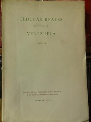 Bild des Verkufers fr CDULAS REALES RELATIVAS A VENEZUELA (1500-1550) zum Verkauf von Libros Dickens