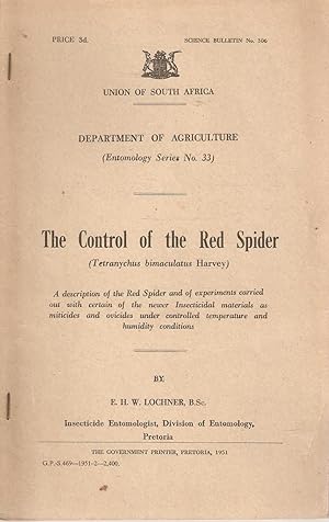 Seller image for The Control of the Red Spider for sale by Snookerybooks