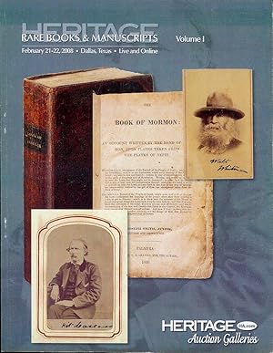 Heritage Rare Books & Manuscripts: February 21-22, 2008 (Volume 1) #682