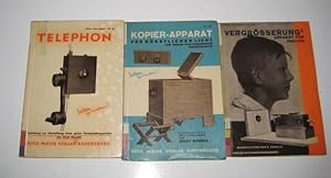 3 Bände: Vergrösserungsapparate für Photos. Bauanleitung mit Modellbogen. / Kopier-Apparat und an...