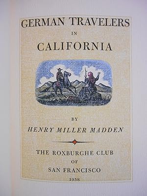 Seller image for German Travelers in California for sale by Swan's Fine Books, ABAA, ILAB, IOBA