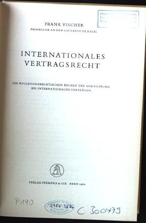 Bild des Verkufers fr Internationales Vertragsrecht zum Verkauf von books4less (Versandantiquariat Petra Gros GmbH & Co. KG)