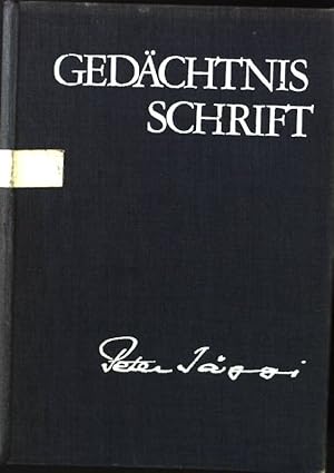 Imagen del vendedor de Gedchtnisschrift Peter Jggi a la venta por books4less (Versandantiquariat Petra Gros GmbH & Co. KG)