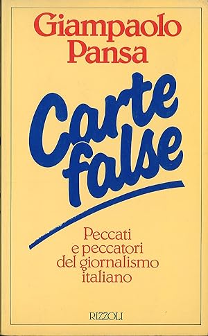 Seller image for Carte false for sale by Sergio Trippini