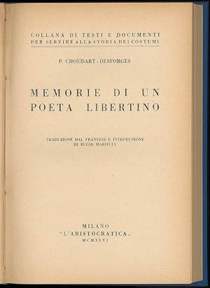 Imagen del vendedor de Memorie di un poeta libertino a la venta por Sergio Trippini