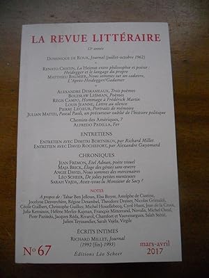 Seller image for La revue litteraire - N 67 de mars-avril 2017 for sale by Frederic Delbos