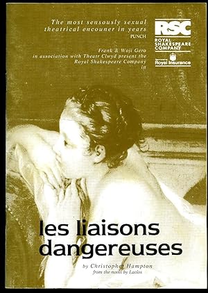 Image du vendeur pour Les Liaisons Dangereuses | Souvenir Theatre Programme Performed at 11 16 October: Hawth Theatre, Crawley, West Sussex, by Royal Shakespeare Company, mis en vente par Little Stour Books PBFA Member