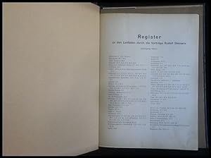 Register zu den Leitfäden durch die Vorträge Rudolf Steiners, Jahrgang 1922