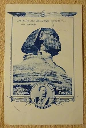 Ansichtskarte AK Die Reise des Deutschen Kaisers nach Jerusalem. Die grosse Sphinx. Gruss aus Cairo