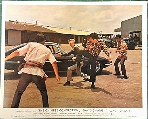 Imagen del vendedor de The Chinese Connection, rare Hong Kong martial arts film, original Lobby Card. David Chiang in gang fight scene a la venta por Rattlesnake Books