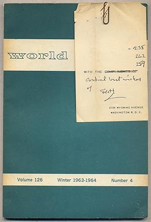 Seller image for World Affairs: Winter 1963-1964, Volume 126, Number 4 for sale by Between the Covers-Rare Books, Inc. ABAA