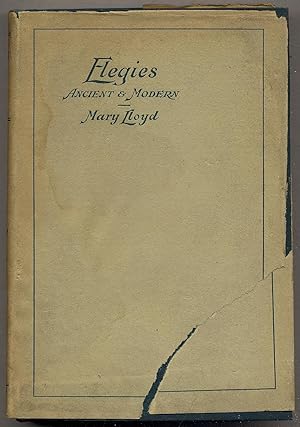 Bild des Verkufers fr Elegies: Ancient and Modern. With an Introductory Study of the History of Elegiac Poetry from the Earliest Days Down to the Present Time. Volume I [all published] zum Verkauf von Between the Covers-Rare Books, Inc. ABAA