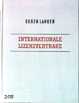 Image du vendeur pour Internationale Lizenzvertrge. mis en vente par books4less (Versandantiquariat Petra Gros GmbH & Co. KG)