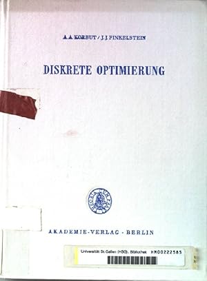 Imagen del vendedor de Diskrete Optimierung. Elektronisches Rechnen und Regeln. Sonderband 14. a la venta por books4less (Versandantiquariat Petra Gros GmbH & Co. KG)