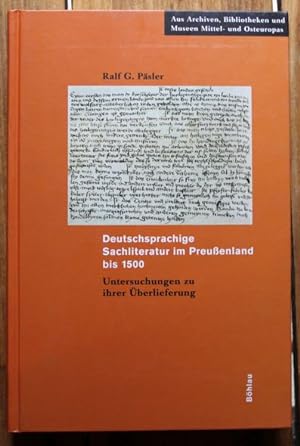 Seller image for Deutschsprachige Sachliteratur im Preuenland bis 1500 Untersuchungen zu ihrer berlieferung for sale by Antiquariat im OPUS, Silvia Morch-Israel